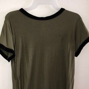 Olive green short sleeve shirt Size Small